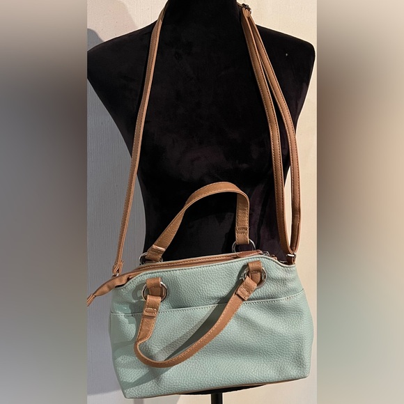 Koltov Mint Green Crossbody Bag with Tan Accents - Picture 5 of 11